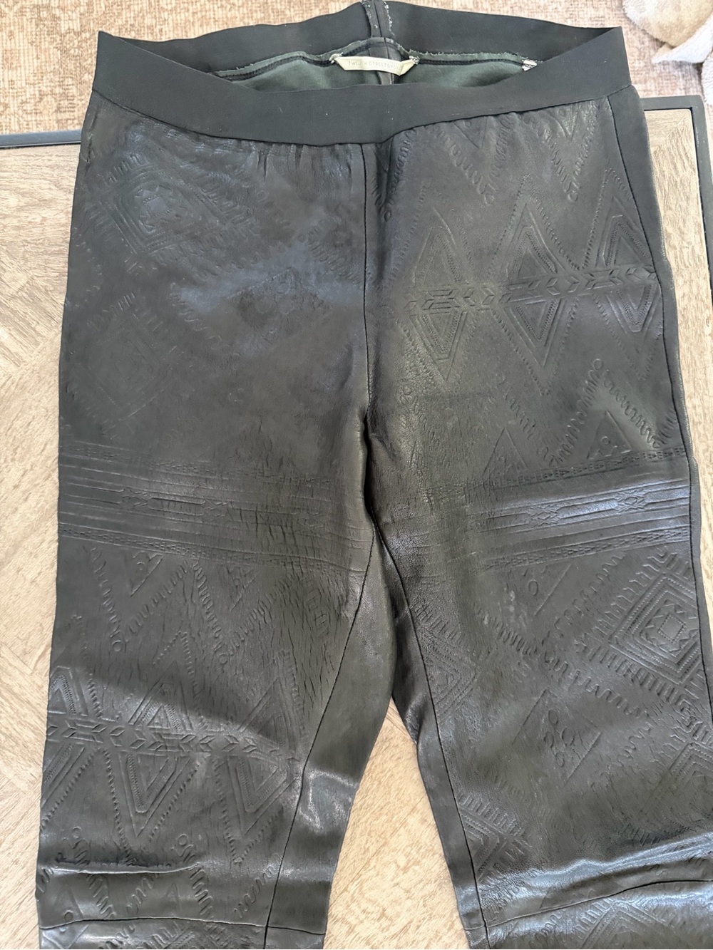 Twelfth Street by Cynthia Vincent Embossed Leather Leggings - Picture 8 of 11